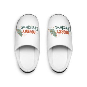 Cozy Christmas Slippers for Women, Holiday Footwear, Christmas Gift, Winter Indoor Slippers, Festive Home Comfort