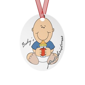Baby&#39;s First Christmas Ornament, Cute Baby Holiday Decoration, Keepsake Ornament, Newborn Gift, Baby Shower Decor, Holiday Keepsake