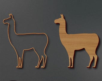 Lama lasergesneden bestand | Lama-graveerbestand | Lama-svg | Lama dieren SVG | Lama lichaam SVG | Direct downloaden