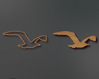 Zeemeeuw lasergesneden bestand | Graveerbestand zeemeeuw | Zeemeeuw SVG | Zeemeeuw dier SVG | Zeemeeuw lichaam SVG | Direct downloaden