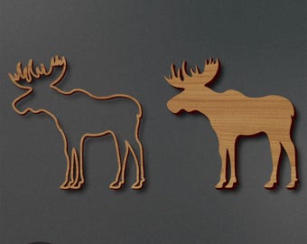 Lasergesneden elandbestand | Graveerbestand eland | Eland-SVG | Eland dier SVG | Eland lichaam SVG | Direct downloaden