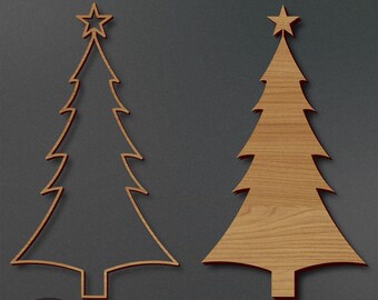 Kerstboom lasergesneden bestand | Kerstboomgraveerbestand | Kerstboom SVG | Kerstboom Xmas SVG | Kerstboom vakantie SVG | Direct downloaden