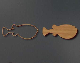 Kogelvis lasergesneden bestand | Graveerbestand kogelvis | Kogelvis-svg | Kogelvis dierlijke SVG | Kogelvislichaam SVG | Direct downloaden