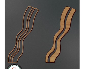 Bacon Laser Cut File | Bacon Engrave File | Bacon SVG | Bacon Food SVG | Bacon Cuisine SVG | Instant Download