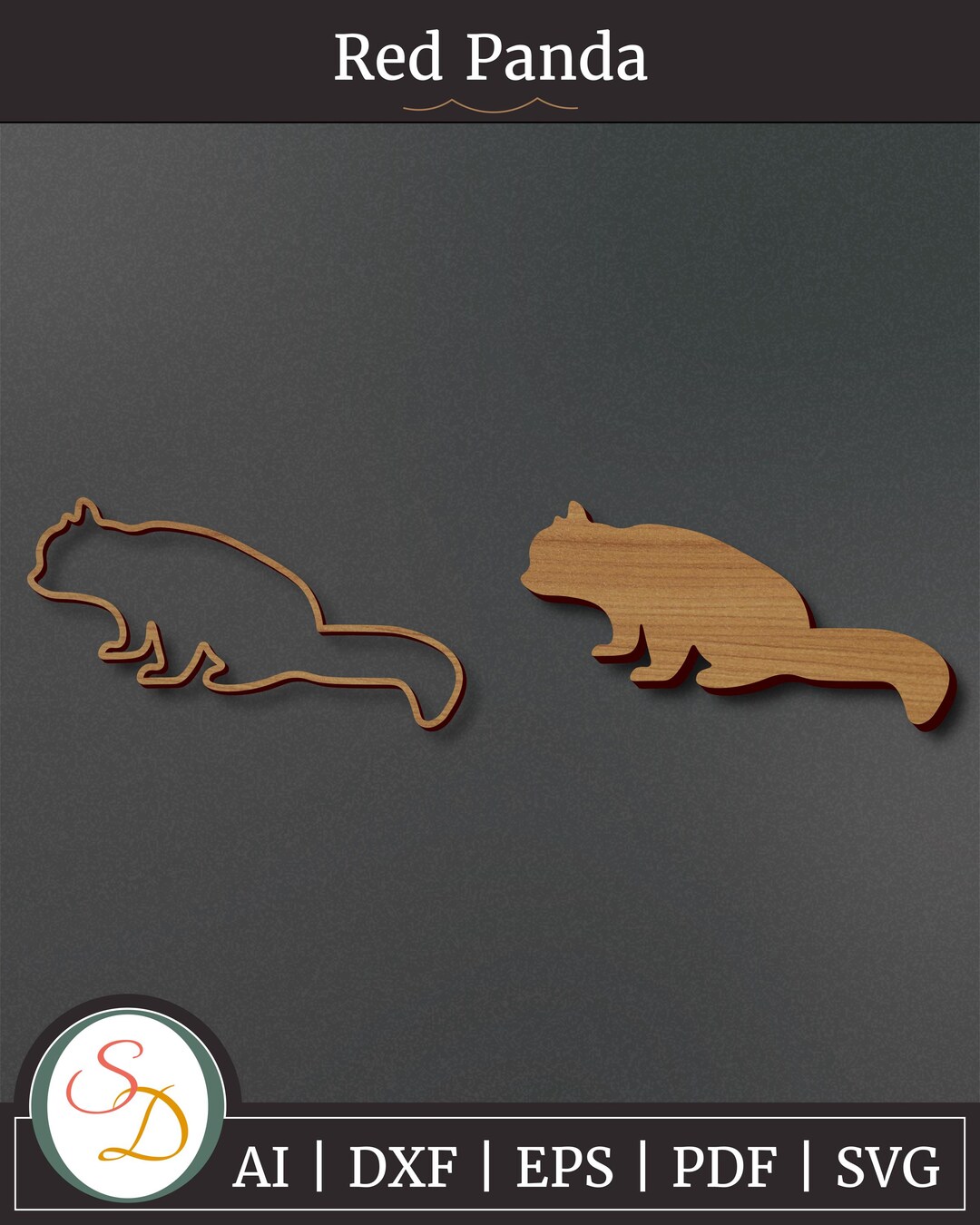 Red Panda Laser Cut File | Red Panda Engrave File | Red Panda SVG | Red ...