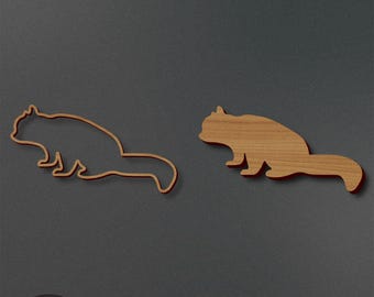 Rode panda lasergesneden bestand | Graveerbestand rode panda | Rode panda-svg | Rode panda dier SVG | Rode panda lichaam SVG | Direct downloaden