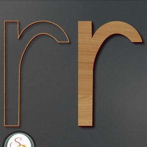 Sans Serif Laser Cut File | Sans Serif Engrave File | Sans Serif SVG | Sans Serif Font SVG | Sans Serif Character &quot;r&quot; SVG | Instant Download