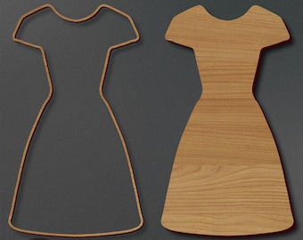 Jurk lasergesneden bestand | Graveerbestand jurk | Jurk SVG | Jurk kleding SVG | Jurk kledingstuk SVG | Direct downloaden