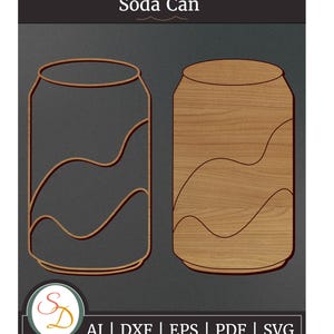 Soda Can Laser Cut File | Soda Can Engrave File | Soda Can SVG | Soda Can Food SVG | Soda Can Cuisine SVG | Instant Download
