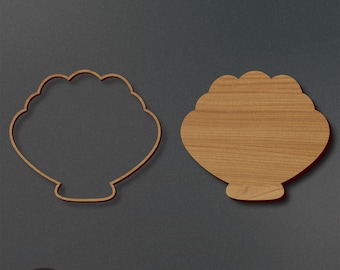 Clam lasergesneden bestand | Clam-graveerbestand | Clam-svg | Clam dierlijke SVG | Clam Body SVG | Direct downloaden