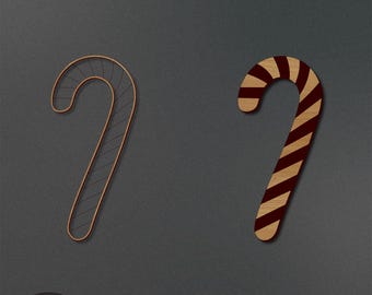 Candy Cane lasergesneden bestand | Candy Cane-graveerbestand | Candy Cane-svg | Candy Cane Xmas SVG | Bell Holiday SVG | Direct downloaden