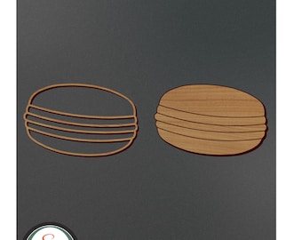 Macaron lasergesneden bestand | Macaron-graveerbestand | Macaron-svg | Macaron eten SVG | Macaron Cuisine SVG | Direct downloaden