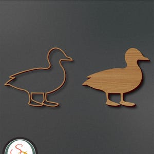 Duck Laser Cut File | Duck Engrave File | Duck SVG | Duck Animal SVG | Duck Body SVG | Instant Download