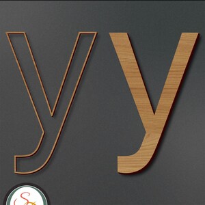 Sans Serif Laser Cut File | Sans Serif Engrave File | Sans Serif SVG | Sans Serif Font SVG | Sans Serif Character &quot;y&quot; SVG | Instant Download