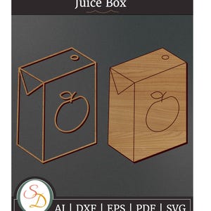 Juice Box Laser Cut File | Juice Box Engrave File | Juice Box SVG | Juice Box Food SVG | Juice Box Cuisine SVG | Instant Download