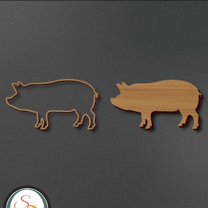 Pig Laser Cut File | Pig Engrave File | Pig SVG | Pig Animal SVG | Pig Body SVG | Instant Download