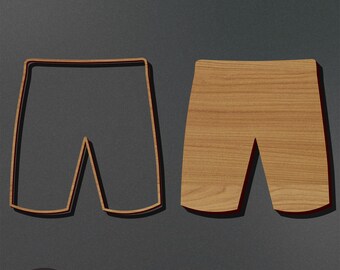 Shorts lasergesneden bestand | Graveerbestand short | Korte broek SVG | Shorts Kleding SVG | Shorts kledingstuk SVG | Direct downloaden