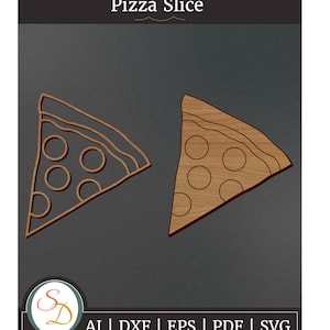 Pizza Slice Laser Cut File | Pizza Slice Engrave File | Pizza Slice SVG | Pizza Slice Food SVG | Pizza Slice Cuisine SVG | Instant Download