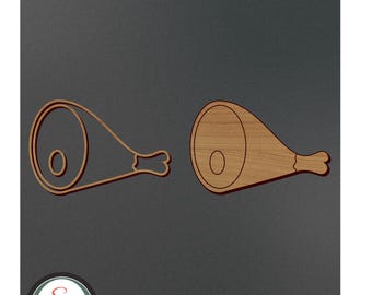 Ham lasergesneden bestand | Ham-graveerbestand | Ham-SVG | Ham eten SVG | Hamkeuken SVG | Direct downloaden