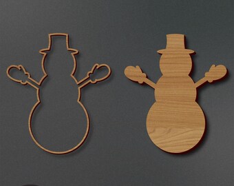 Sneeuwpop lasergesneden bestand | Graveerbestand sneeuwpop | Sneeuwpop-svg | Sneeuwpop kerstmis SVG | Sneeuwpop vakantie SVG | Direct downloaden