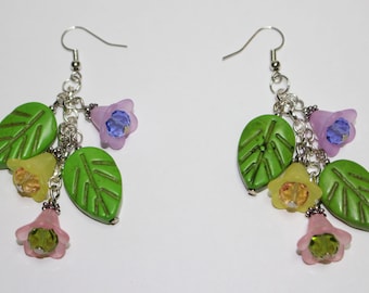 Spring Tulip Dangle Earrings