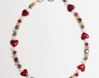 Hematite Heart Bracelet