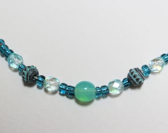 Teal and Bluegreen Necklace