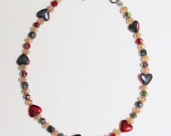 Hematite Heart Bracelet
