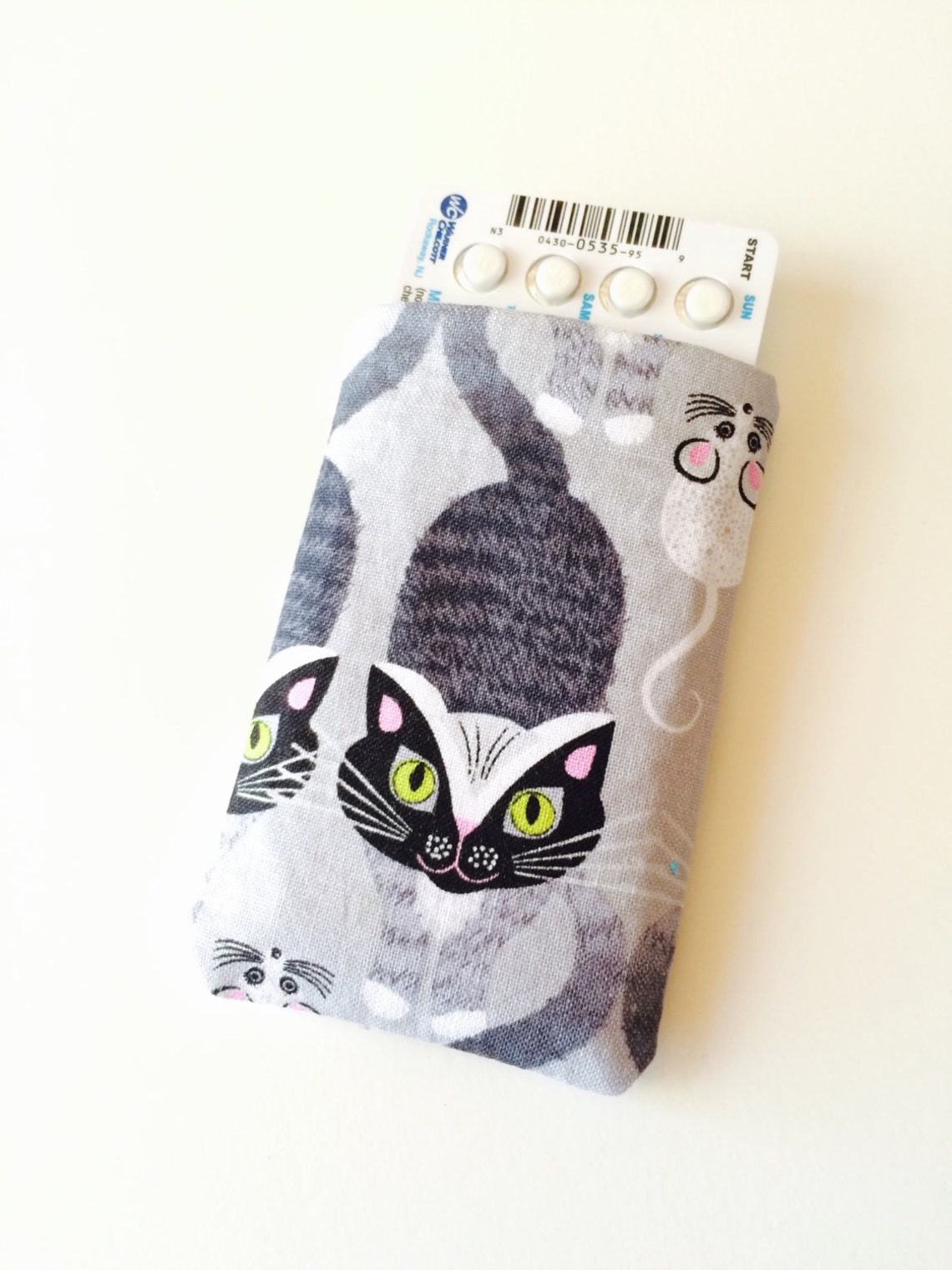 Limited Quantity Pill Case Birth Control Cozy Grey Tabby Etsy