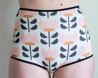 littlefour spring tulip high waisted undies