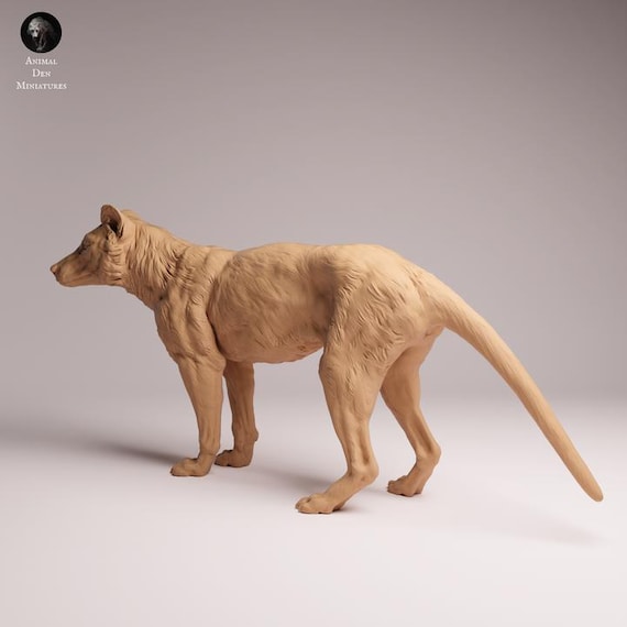 Thylacine Figurine Unpainted 1/24 | Tasmanian Tiger Resin Model