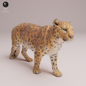 Amur leopard resin figurine to paint scale 1/24 for collectors or artistic modeling