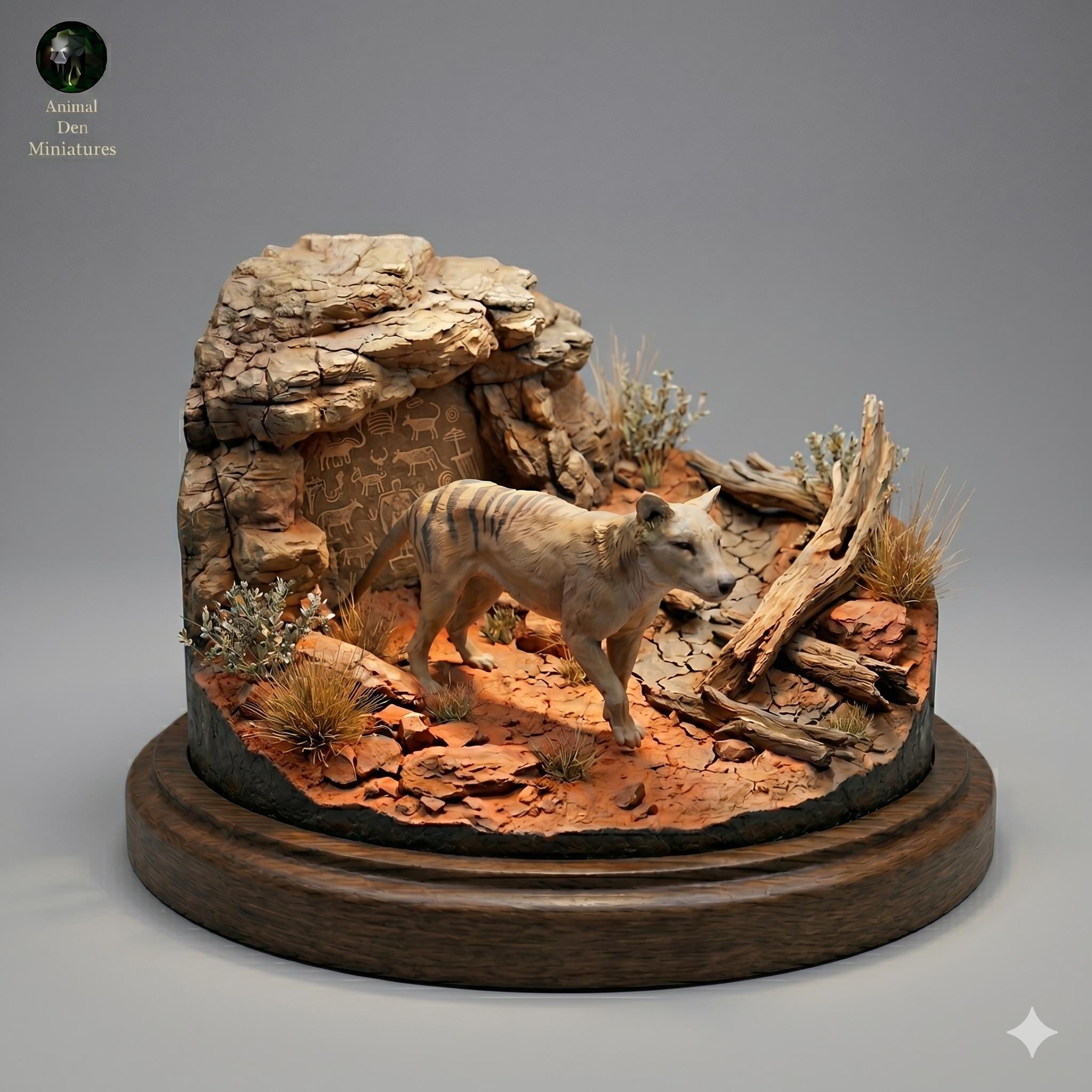 Van Diemens The Thylacine TH047 希少 正規品 Thylacine Figurine Unpainted 1/24 | Tasmanian Tiger Resin Model