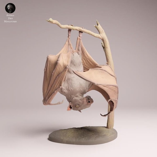 1/4 Hammer-Headed Bat Miniature in SLA Resin – For Dioramas and Naturalist Collections | Ready to Paint