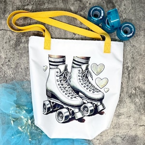 Roller Skating Tote Bag Skater Bag For Skates Gear Or Everyday Use Cute Skate Tote For Practice School Shopping Or Travel