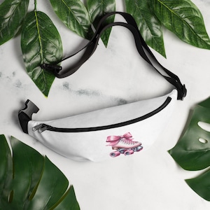 Bow Tie Roller Skating Waist Bag Water Resistant Fanny Pack For Skaters Cute Belt Bag For Rink Skating Travel Hydration Essentials Holder