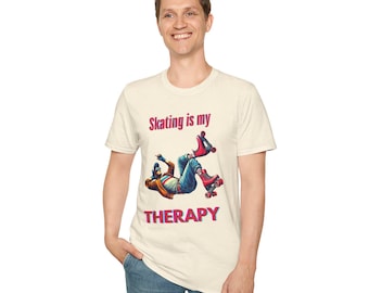 Skating Is My Therapy Roller Skating Shirt Skater Shirt For Men And Women Skating Gift Skating Outfit Skater Apparel Roller Skating Tee Two