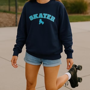 Roller Skating Crewneck Sweatshirt Roller Skate Gift For Skaters Skating Sweatshirt Roller Rink Outfit Skater Clothing Roller Skate Shirt