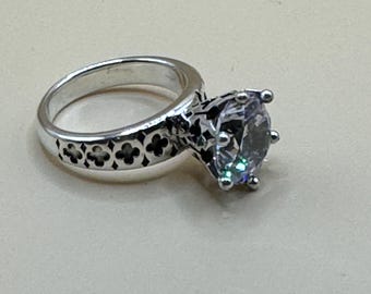 Crown ring engagement ring silver ring Venetia ring