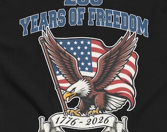 Camiseta clásica unisex 250 años del Día de la Independencia de EE. UU., 4 de julio, 250.º aniversario de la libertad, semiquincentenario