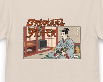 Camiseta unisex clásica con estampado original samurai gamer