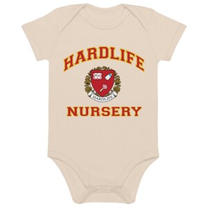 Hardlife university college funny baby organic cotton bodysuit