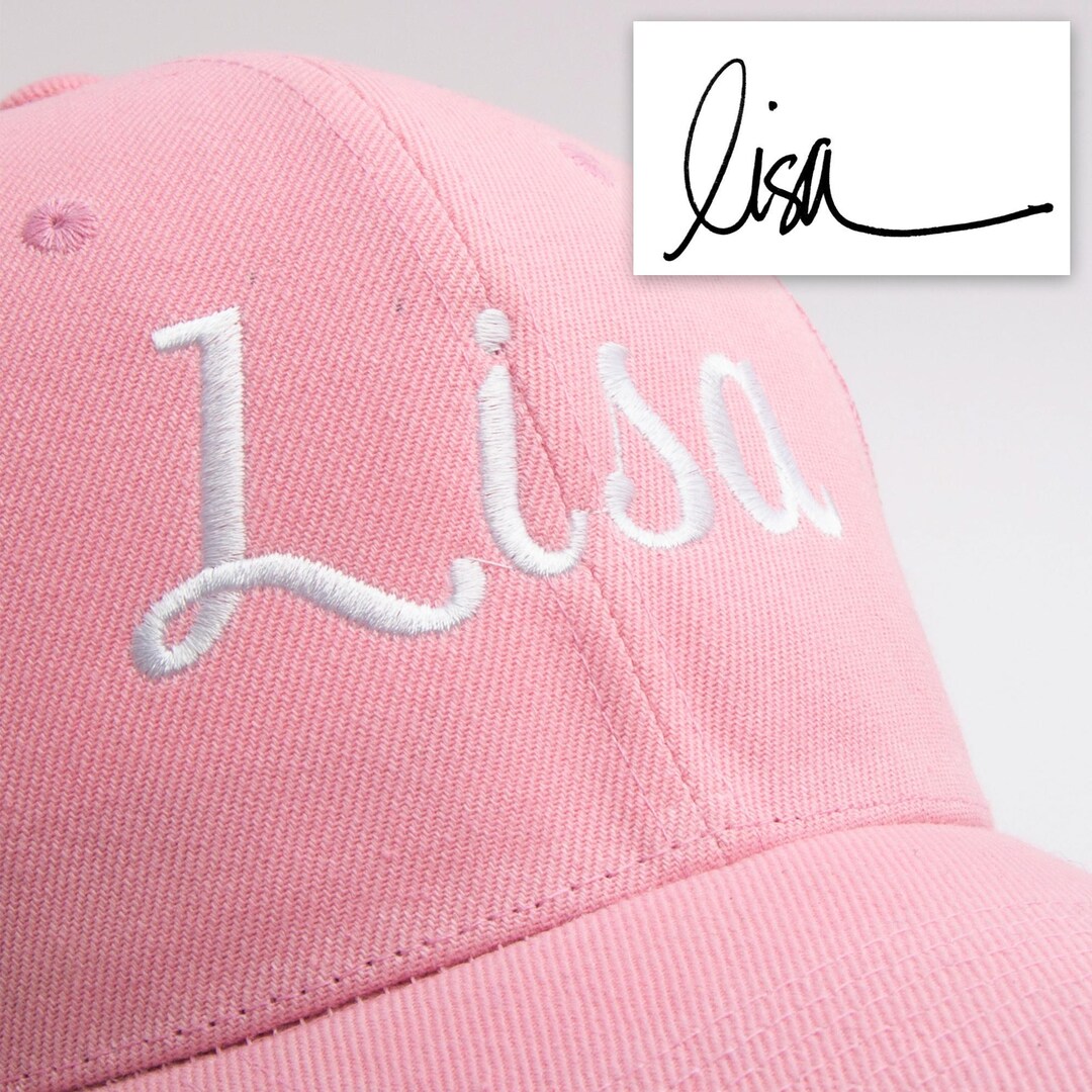 Custom Embroidered Cap With Name, Logo, and Text in Color. - Etsy