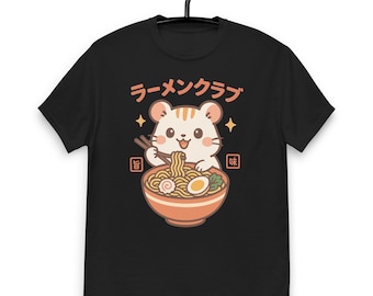 Camiseta clásica kawaii de ramen con hámster