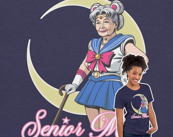 Camiseta clásica unisex parodia Senior Moon