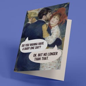 A Baby One Day - Nouveau bébé carte de voeux (drôle, irrévérencieux, carte de voeux pour adultes)