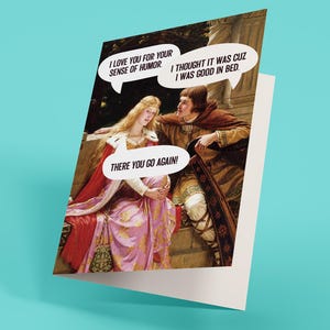 Votre sens de l'humour - carte de Saint-Valentin (carte de voeux drôle, irrévérencieuse, pour adulte)
