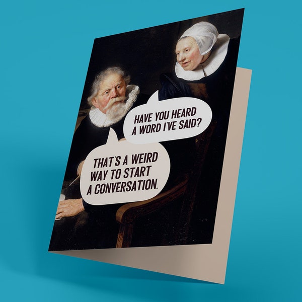 Favorite Conversationalist - Anniversary Card (Funny, Irreverent, Adult Greeting Card) (107)