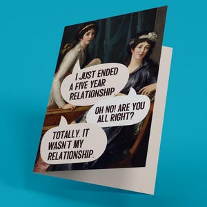Pas ma relation - Carte de voeux vierge (drôle, irrévérencieux, carte de voeux pour adulte)