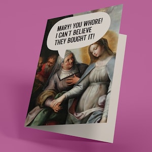 Unbefleckte Enttäuschung - Weihnachtskarte (Lustig, Irreverent, Grußkarte für Erwachsene)